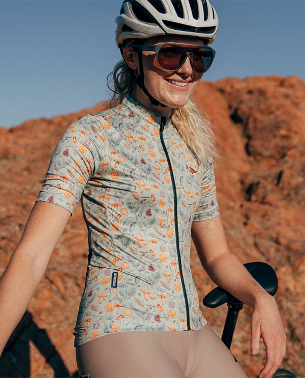 Café du Cycliste 車衣 Fleurette V2 Lightweight Jersey Chanterelle Agave 女款 草綠蕈菇