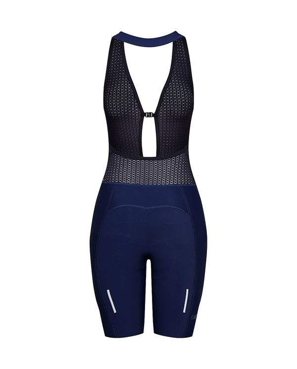 Café du Cycliste 繞頸車褲 Sophie Release Bib Shorts Navy 女-藍