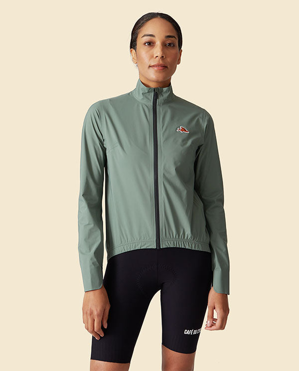 Café du Cycliste 外套Suzette ScotsPine 防雨 女款 松綠