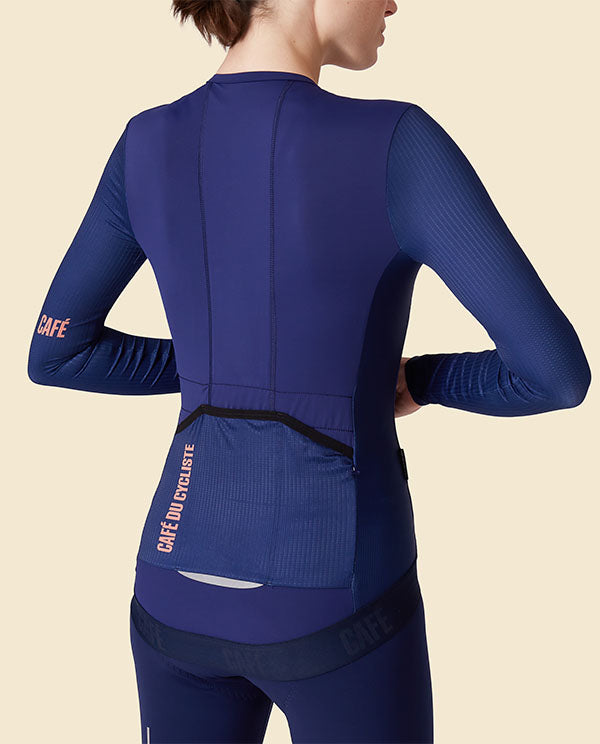 Café du Cycliste 車衣 Roxane LS Jersey Navy 長袖 女款 藍