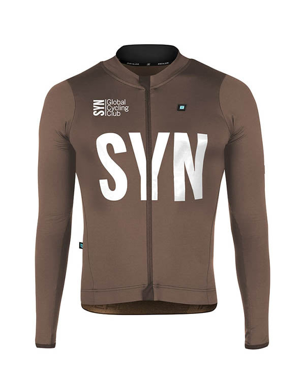 Biehler 中量長袖車衣Syndicate Training LS Jersey Pimento 男款 咖啡