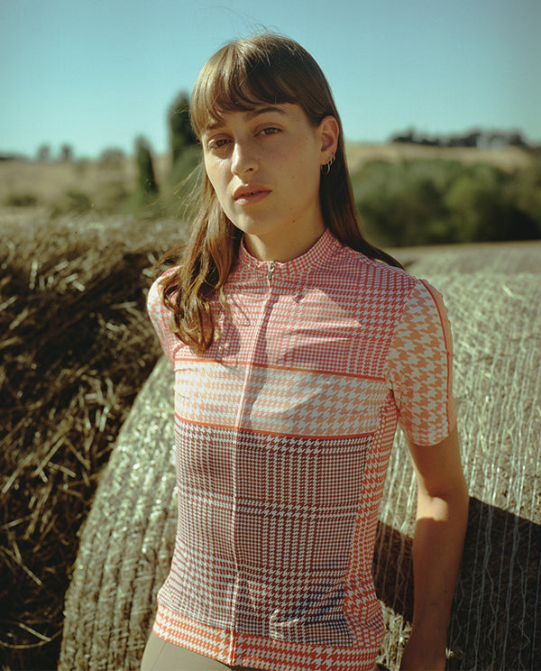Pedla 車衣HoundsKNIT Training Jersey Pastel Rose 女款 粉格紋
