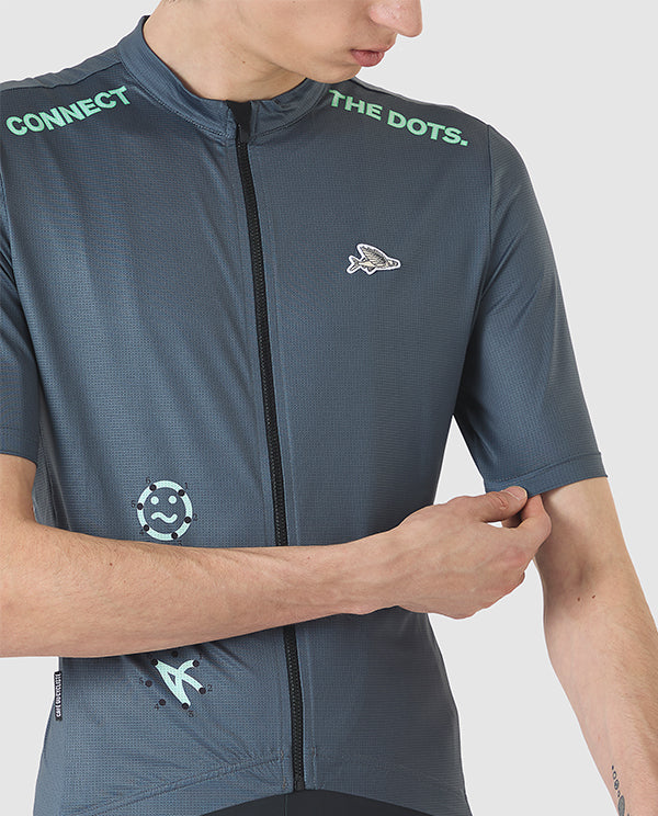Café du Cycliste 車衣 Fleurette V2 Dots Anthracite 男款 黑炭灰