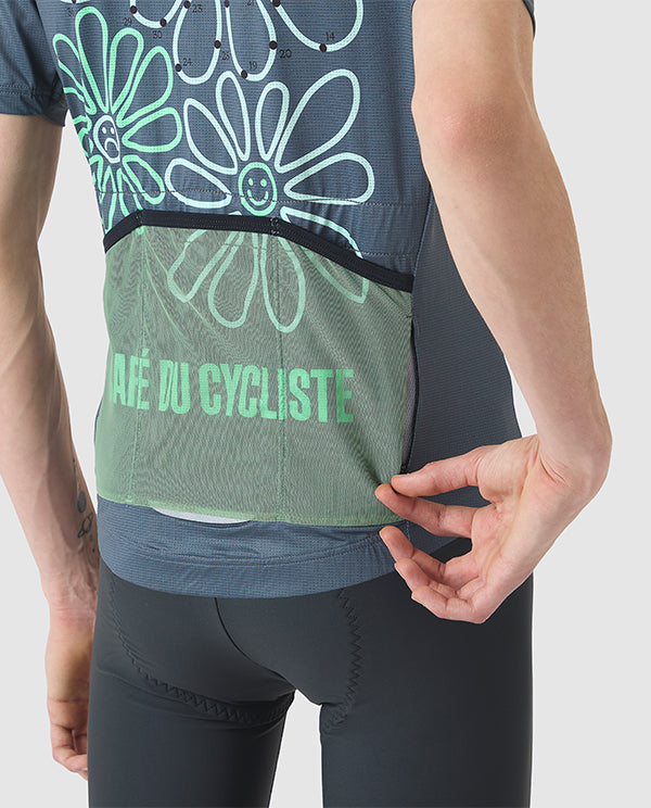 Café du Cycliste 車衣 Fleurette V2 Dots Anthracite 男款 黑炭灰