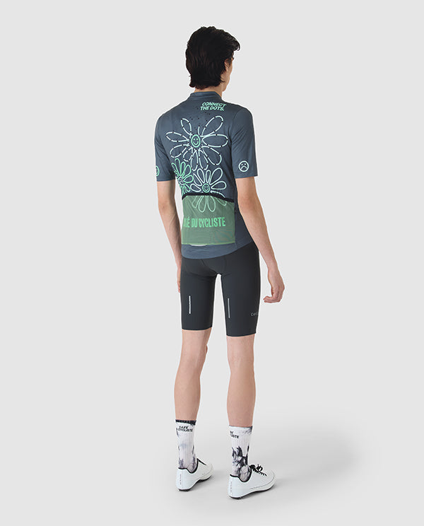 Café du Cycliste 車衣 Fleurette V2 Dots Anthracite 男款 黑炭灰