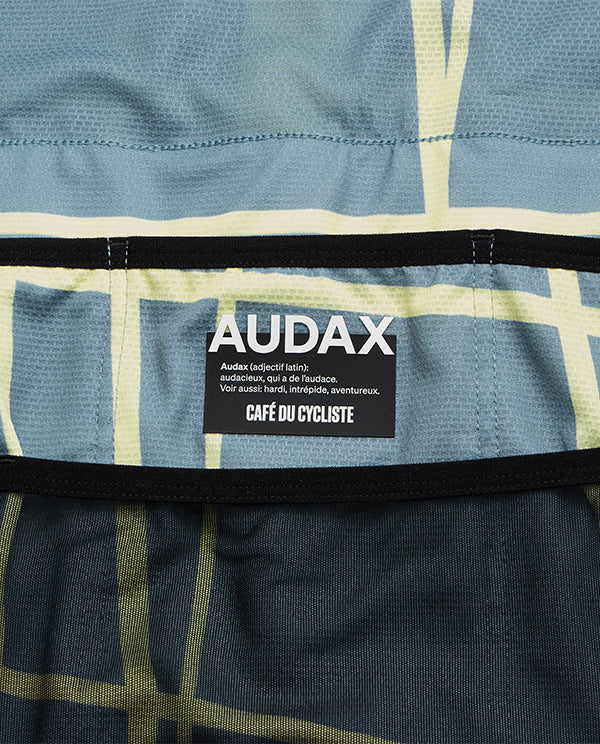 Café du Cycliste 車衣 Audax Mona V2 Superlight Jersey V2 DeepWaterNaplesYellow 男款 湖水藍黃條紋