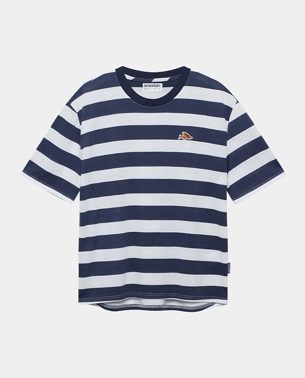 Café du Cycliste 車衣Sandie Jersey Mariniere 男款 海軍藍白條紋
