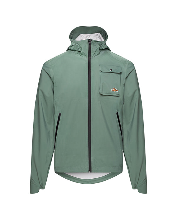 Café du Cycliste 外套Alizee ScotsPine 全防水 松綠 男女共版