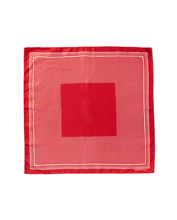 Café du Cycliste 絲巾Carre de Soie Silk Scarf Red 紅