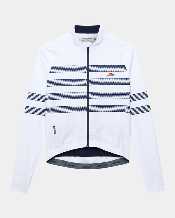 Café du Cycliste 車衣 Charlie White Mariniere 長袖 男款 白