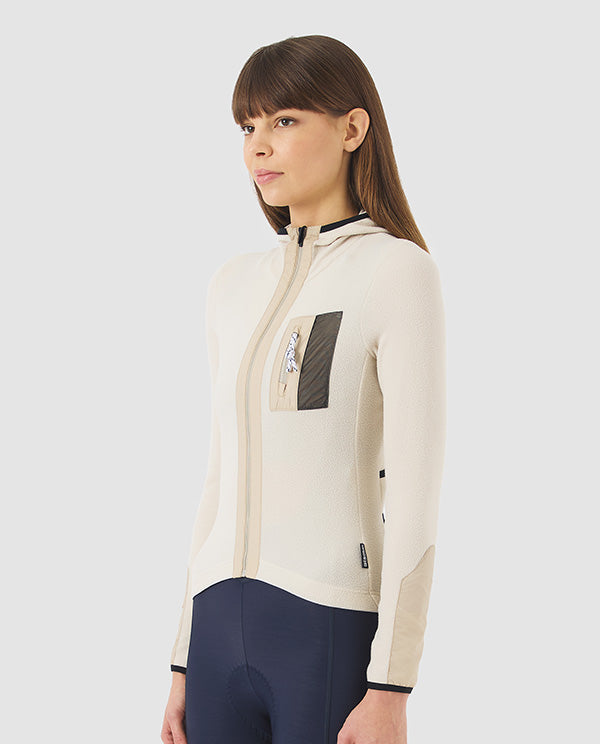 Café du Cycliste 車衣Audax Ingrid LS Jersey V2 PearlGrey 長袖 女款 米