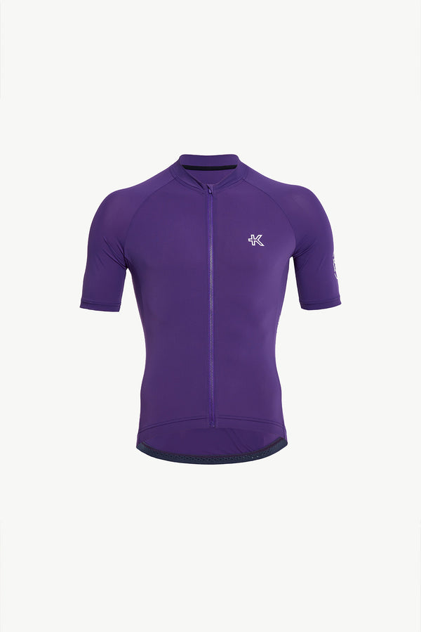 KPLUS經典男款短袖自行車衣-迷霧紫
