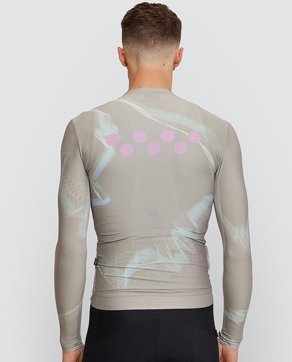 Pedla 薄長袖車衣Local Loops Classic LS Jersey-Stone 男款 灰