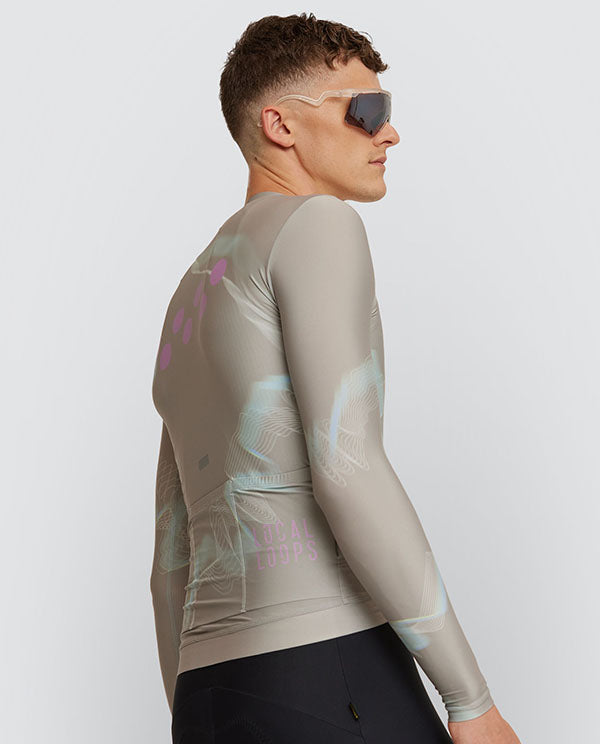 Pedla 薄長袖車衣Local Loops Classic LS Jersey-Stone 男款 灰