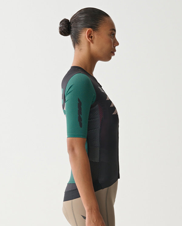 MAAP 車衣 Women Eclipse Pro Air Jersey 2.0 Black Abys 短袖 女款 黑綠