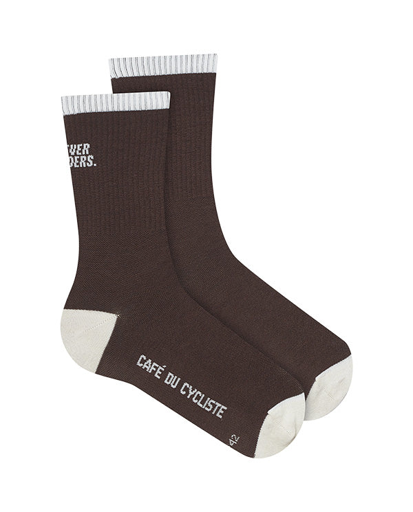 Café du Cycliste 車襪 Motto Socks ChalkonCharcoal 混羊毛襪 摩卡咖