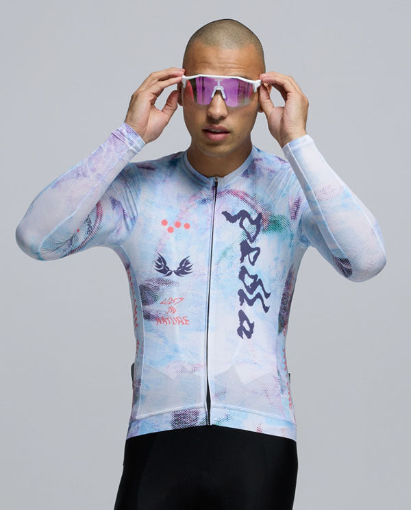 Pedla 車衣Lost In Natrure RIDECAMO Training LS Jersey Fade 薄長袖 男款 白
