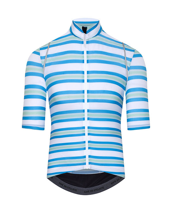 Café du Cycliste 車衣Audax Mona BlueWaterGreen短 男-藍綠白