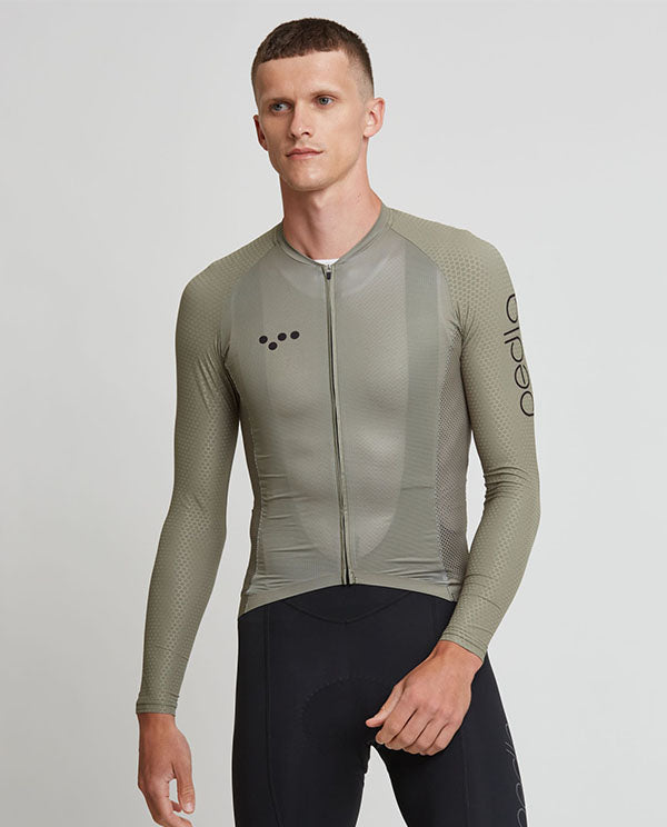 Pedla 薄長袖車衣 Pursuit LS Jersey Khaki 男-卡其綠