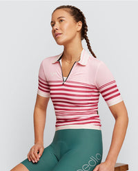 Pedla 車衣Heritage Retro Jersey Putty 女款 復古粉條紋
