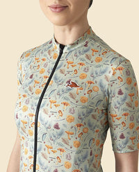 Café du Cycliste 車衣 Fleurette V2 Lightweight Jersey Chanterelle Agave 女款 草綠蕈菇