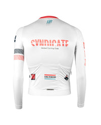 Biehler 薄長袖車衣Syndicate Race Team LS Jersey Sunday 男款 白