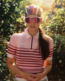 Pedla 車衣Heritage Retro Jersey Putty 女款 復古粉條紋