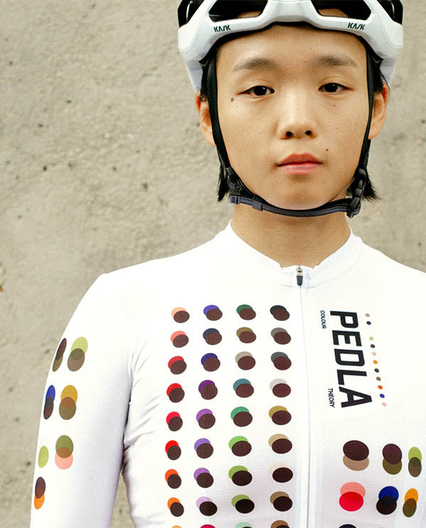 Pedla 薄長袖車衣 Colour Theory Classic LS Jersey White 女款 白
