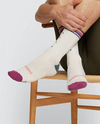 Pedla 車襪 Lightweight Socks - Heritage 復古條紋白