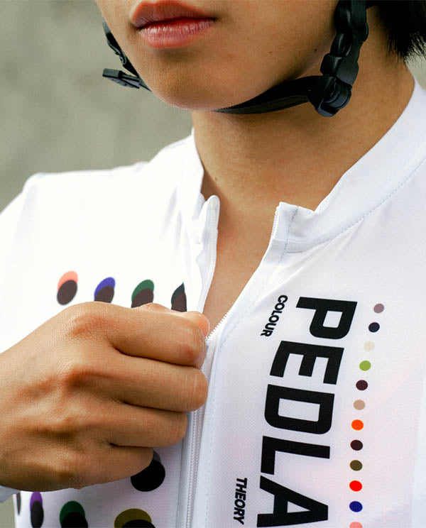 Pedla 薄長袖車衣 Colour Theory Classic LS Jersey White 女款 白