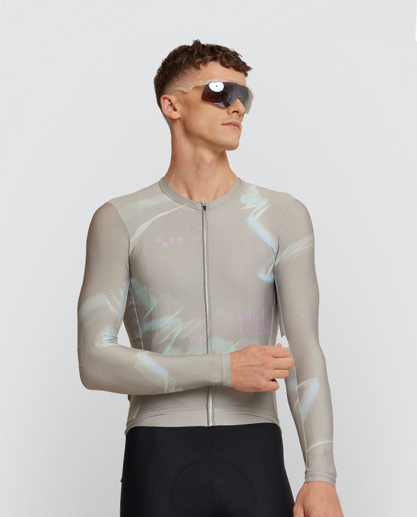 Pedla 薄長袖車衣Local Loops Classic LS Jersey-Stone 男款 灰