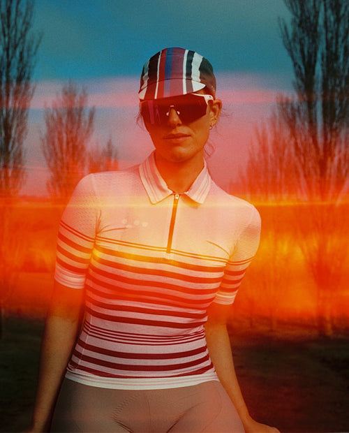 Pedla 車衣Heritage Retro Jersey Putty 女款 復古粉條紋