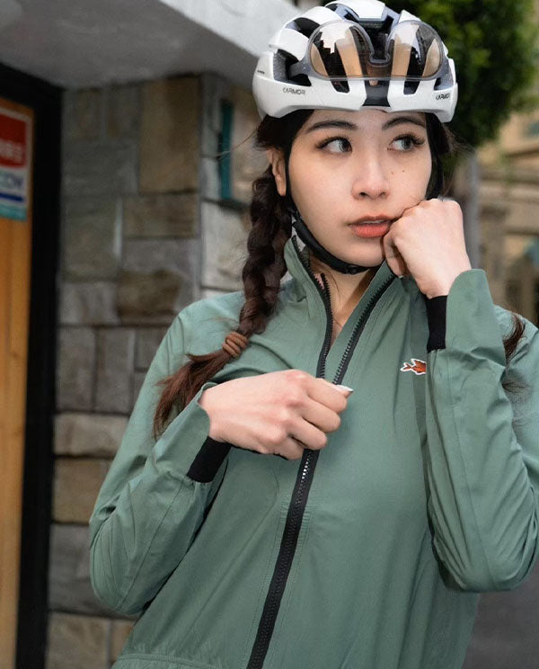 Café du Cycliste 外套Suzette ScotsPine 防雨 女款 松綠