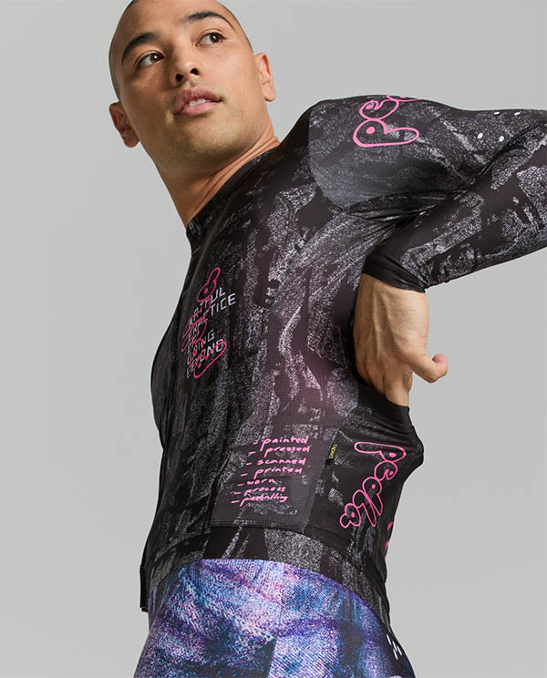 Pedla 薄長袖車衣 Denim Classic LS Jersey Black Etch 男款 斑駁黑