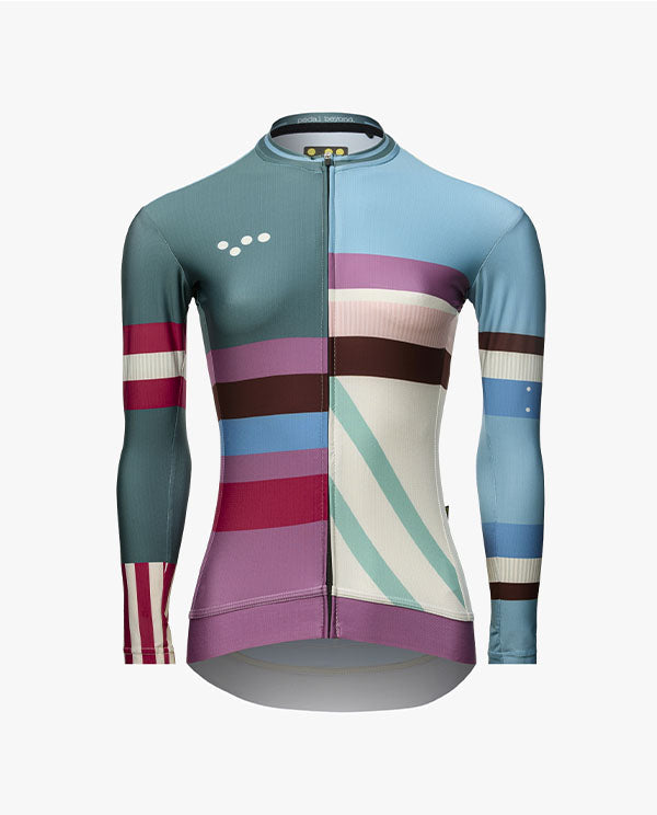 Pedla 車衣Heritage LS Classic Jersey Multi Stripe長袖 女款 復古條紋