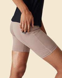 Café du Cycliste 瑜珈短褲 Maina Oyster Grey 女款 米