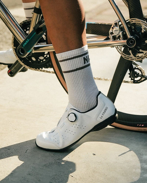 FLR 硬底車鞋FABRO Knit WT White Rubber Sole 客製編織硬底鞋 白