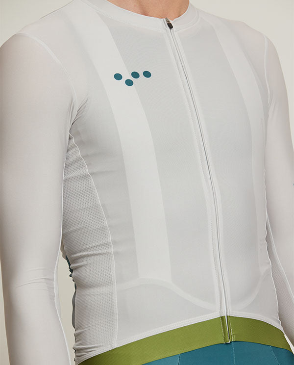 Pedla 薄長袖車衣 BOLD Classic LS Jersey Chalk 男款 消光白