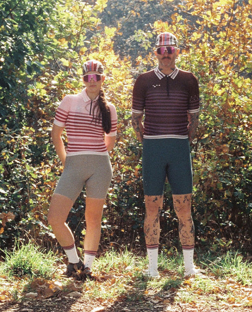 Pedla 車衣Heritage Retro Jersey Putty 女款 復古粉條紋