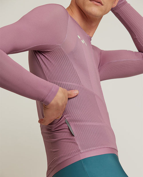 Pedla 薄長袖車衣 BOLD Air LS Jersey Dust 男款 粉紫