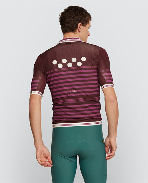 Pedla 車衣Heritage Retro Jersey Mulberry 男款 復古莓紫條紋