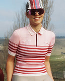 Pedla 車衣Heritage Retro Jersey Putty 女款 復古粉條紋