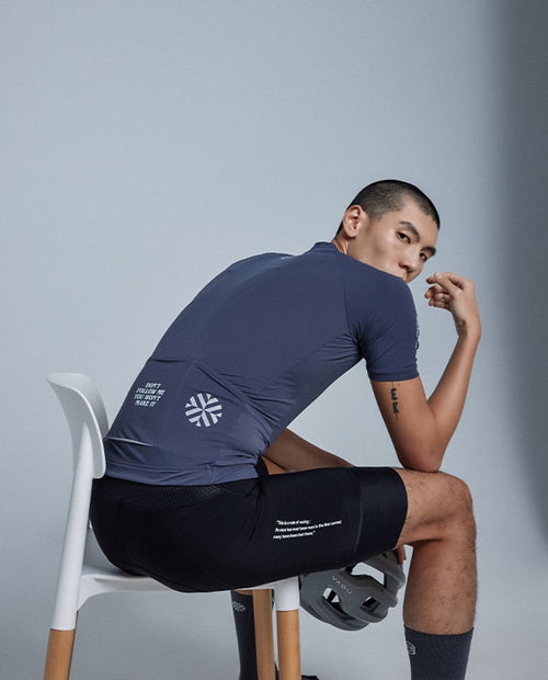 KPLUS經典男款短袖自行車衣-煙燻灰