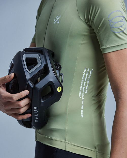 KPLUS經典男款短袖自行車衣-鼠尾草綠