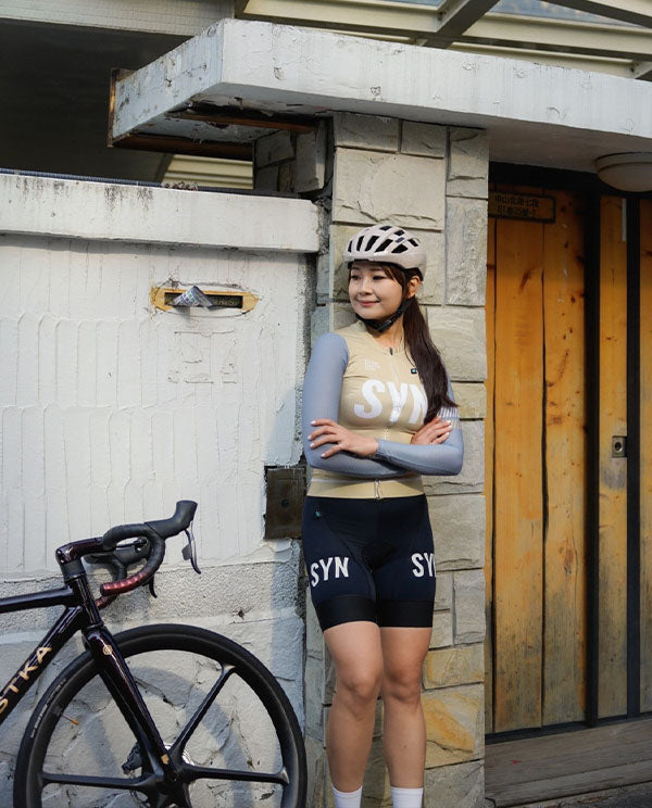 Biehler 薄長袖車衣 SYN Aero LS Jersey Gold Grey 女款 灰金
