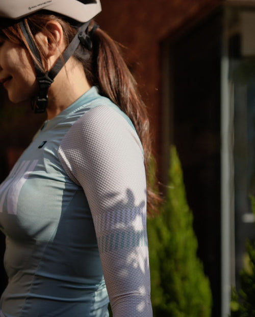Biehler 薄長袖車衣 SYN Aero LS Jersey Opal Ash 女款 銀綠