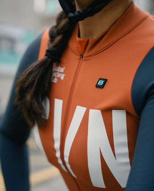 Biehler 車衣SYN Thermal Rain LS Jersey Leaf Grey 防雨保暖 女款 棕灰