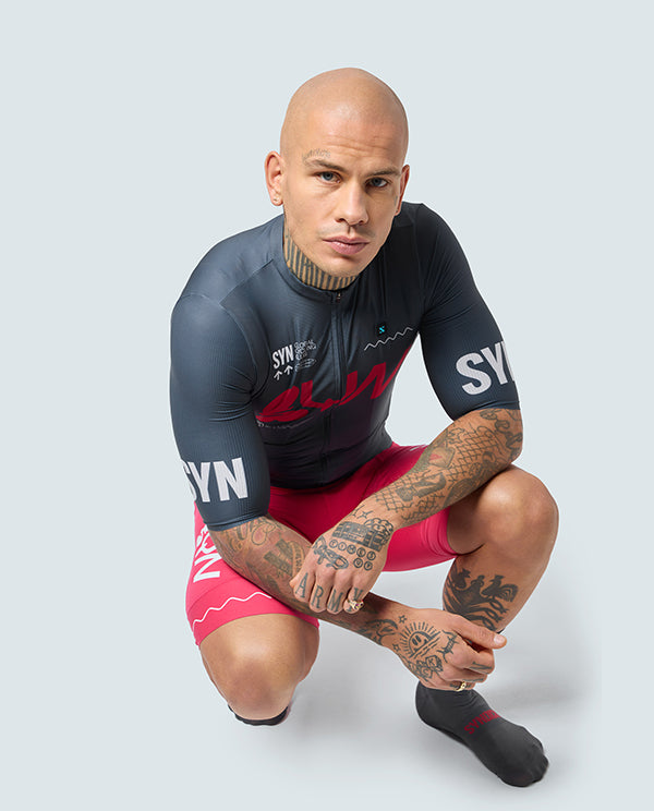 SYN 車衣 Pro Team Jersey Grey Pink 男款 深灰