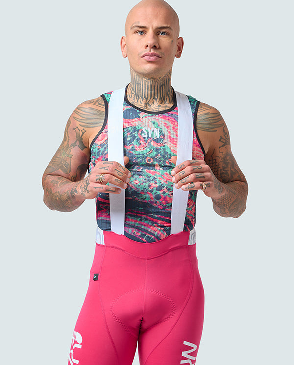 SYN 車褲 Pro Team Bib Shorts Coral Pink 男款 亮紅