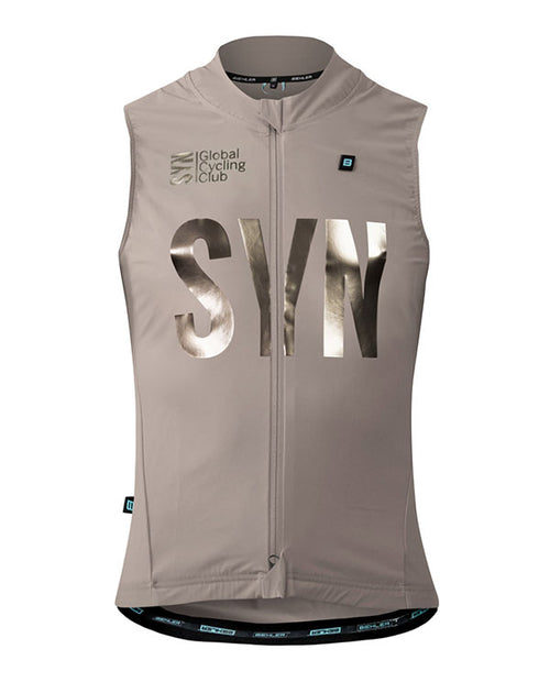 Biehler 防風背心Syndicate Gilet Desert Brass 女-淺砂金